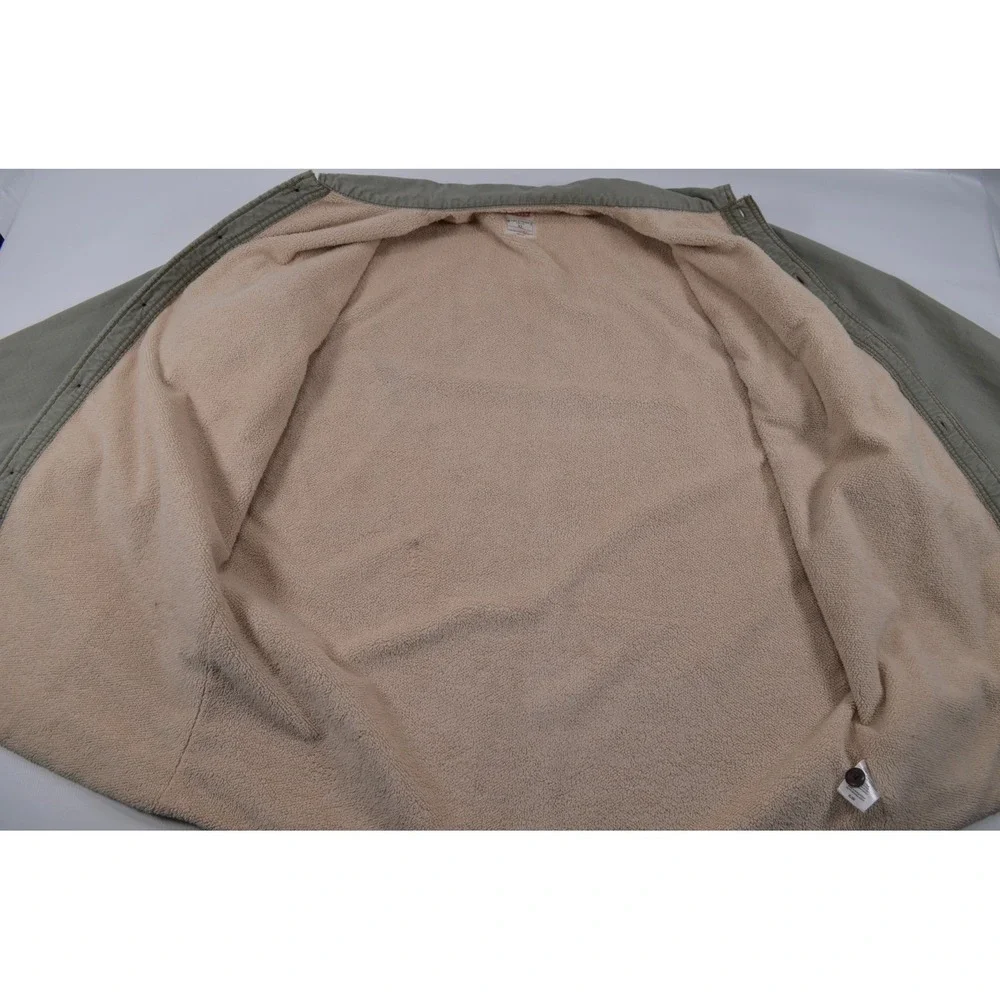Levis Jacket Mens XL Green Sherpa Lined Shirt Jacket Shacket Workwear‎ spot READ